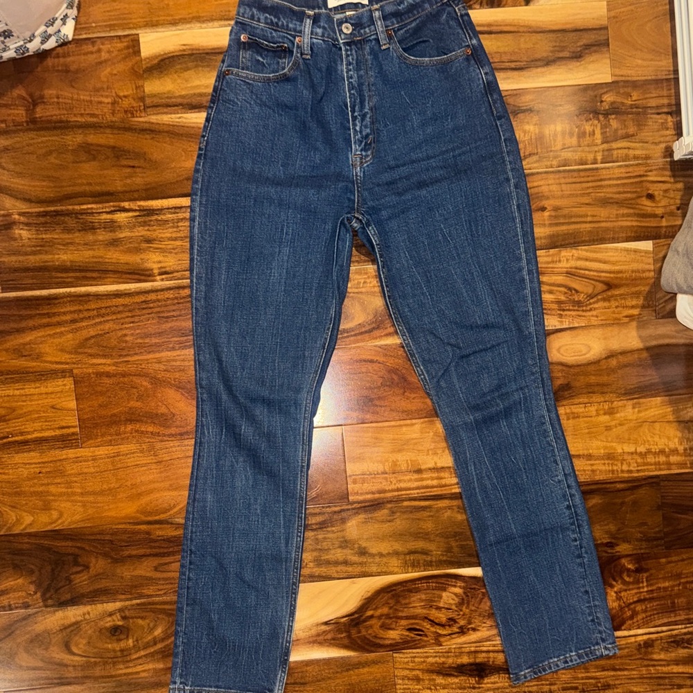 Abercrombie 90s slim straight ultra high rise jean curve love